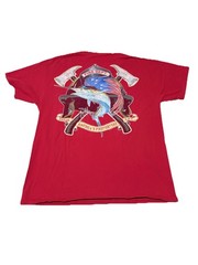 Guy Harvey BlueWater Firefighter Fire Department Swordfish Pocket T Shirt Size M