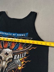 Austin Texas 2012 3D Biker Rally Motorcycle Tank Top Sleeveless Skull T Shirt -M