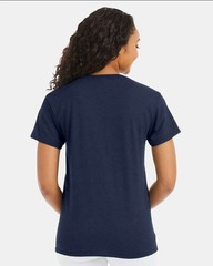 Hanes 5170 5XL EcoSmart Crewneck Short Sleeve Tee Pit to Pit 31″ Heather Navy