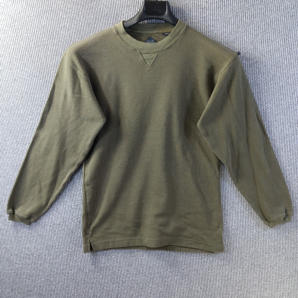 FRYDAY Club Shirt Mens XL Olive Drab Green Thermal Tab Accents Long Sleeve