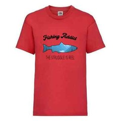 Fishing Addict The Struggle Humour Novelty T Shirt Various Colours And Sizes