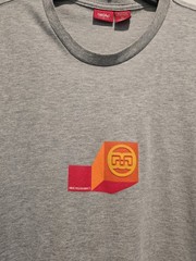 NWT Vintage Mossimo T Shirt Mens XL Graphic Print Gray Skater Y2K Double-Sided