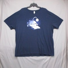 LAT Apparel Graphic Print T-Shirt Blue Unisex Size | 2XL