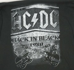 AC/DC Back In Black 1980 T Shirt Delta Pro Weight Size L Large