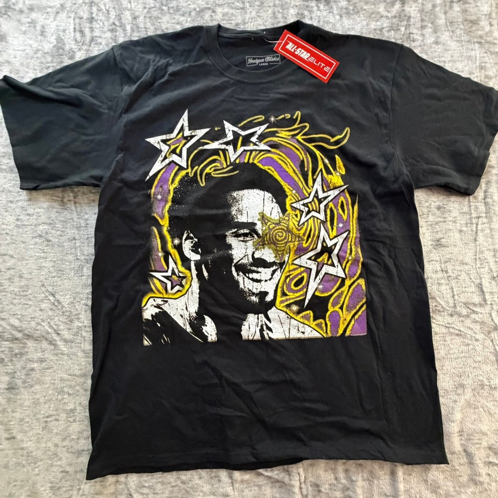 Headgear Classics Men’s Black Large Graphic Print T-Shirt Kobe Bryant All-Star