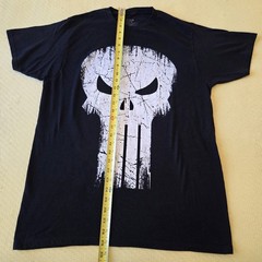 Marvel “The Punisher” Graphic T-Shirt Mens L Skull Graphic Black 100% Cotton