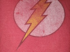 DC Comics THE FLASH Logo Distressed Red T-Shirt Adult X-Large
