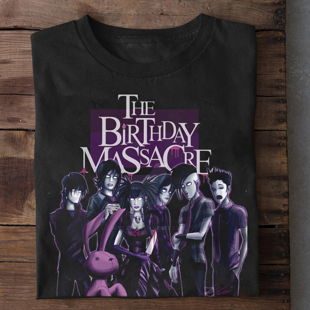 NEW The Birthday Massacre Short Sleeve Black All Size T-Shirt QQ1342