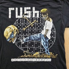 Vintage 91 Rush Roll The Bones Tour T-Shirt Black Hanes Heavyweight Rock Band XL