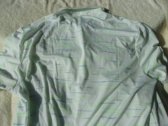 NWT Adidas polo, men’s M, L white, poly., collar, $70, stripes, lightweight