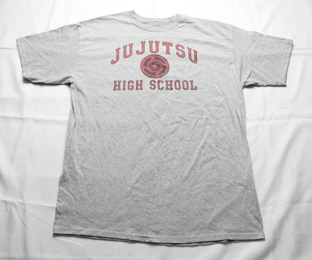 Jujusu Kaisen Unisex Adult’s High School Crew T-Shirt BL1 Grey See Description