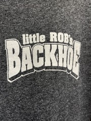 Little Rob’s Backhoe Port & Company Men’s XL Gray Tee Shirt Cotton Blend