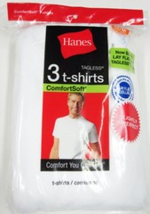 Hanes Men’s Crew Neck T-Shirt White Irregular Size Small-XXXL, 3 & 6 Pack