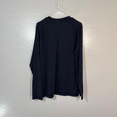 Public Rec Shirt Mens Large Navy Long Sleeve Henley Pima Cotton Stretch Raglan