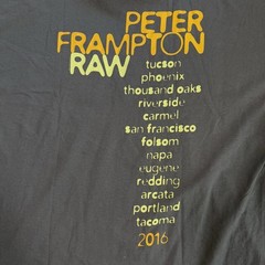 PETER FRAMPTON Raw: An Acoustic Tour 2016 T-SHIRT Men’s 2XL Excellent Condition