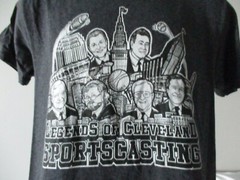 Legends of Cleveland Sports Broadcasting Art Joel Wilhelm T-Shirt S – 3XL NEW