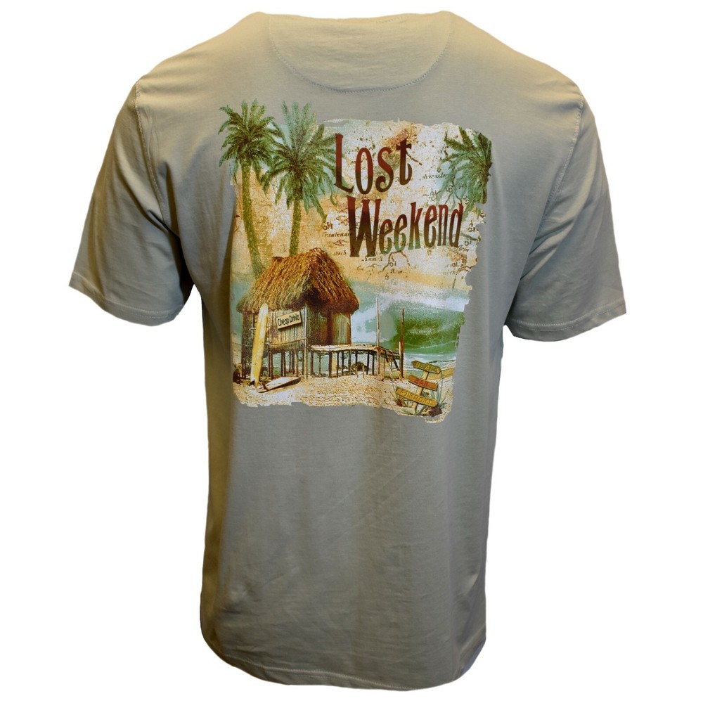 Lost Weekend Men’s T-shirt Island Shores Summer Relaxation S M L XL XXL NWT