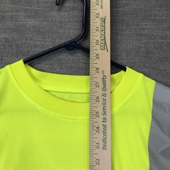GSS Safety Shirt Mens Large Yellow Hi Vis Reflective Pocket Workwear Tee Top