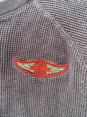 Harley-Davidson Men’s Black Waffle Knit Thermal Henley Shirt