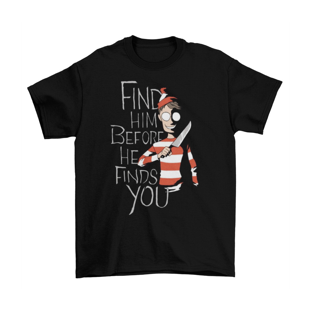 Where’s Waldo? T-Shirt Unisex Funny Horror Adult Halloween Sizes Fall New