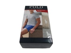 3 PACK POLO RALPH LAUREN STRETCH SLIM FIT COTTON GRAY BEIGE CREW NECK T SHIRTS