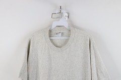 Vtg 90s Hanes Heavyweight Mens Large Distressed Blank T-Shirt Heather Gray USA
