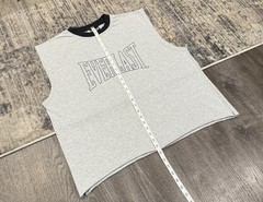 VINTAGE 90s EVERLAST Muscle Sleeveless Shirt—Thin BOXY Gray Men’s Size Large