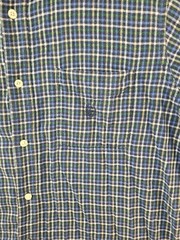 Chaps Mens Large Blue Plaid Long Sleeve Button Up Flannel Shirt