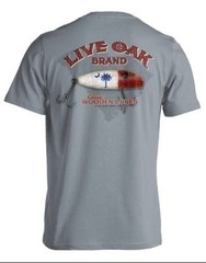 LIVE OAK BRAND T-SHIRT COMFORT COLOR “SOUTH CAROLINA FISHING LURE FLAG” SMALL