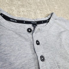 Public Rec Shirt Men XL Gray Go To Henley Pima Cotton Stretch Blend Long Sleeve