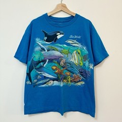 VTG Sea World Aquatic Underwater Scene 90s Y2K Single Stitch Graphic Tee