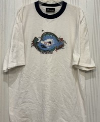 Vintage 1990’s No Boundaries Kiwi Surf White Short Sleeve Medium Surfing T-Shirt
