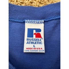 Vintage Russell Athletic Made In USA High Cotton Solid Royal T Shirt Size Large