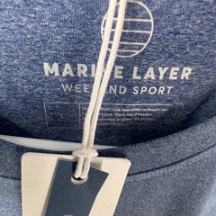 Marine Layer Weekend Sport Re-Spun Mountain Graphic T-Shirt Blue Mens Large NWT