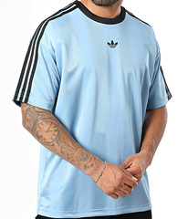 RARE! NEW MEN’S ADIDAS ORIGINALS TREFOIL JACQUARD SHIRT ~SIZE MEDIUM #JW587 BLUE