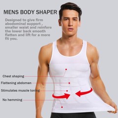 3 Packs Body Shaper Slimming Abdomen Vest Compression Shirt Tank Tops Shapewear