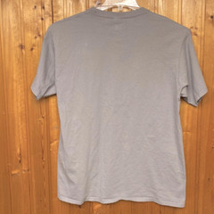Port & Company Ring Spun 100% Cotton Gray T-shirt Graphic at Front Size L Unisex
