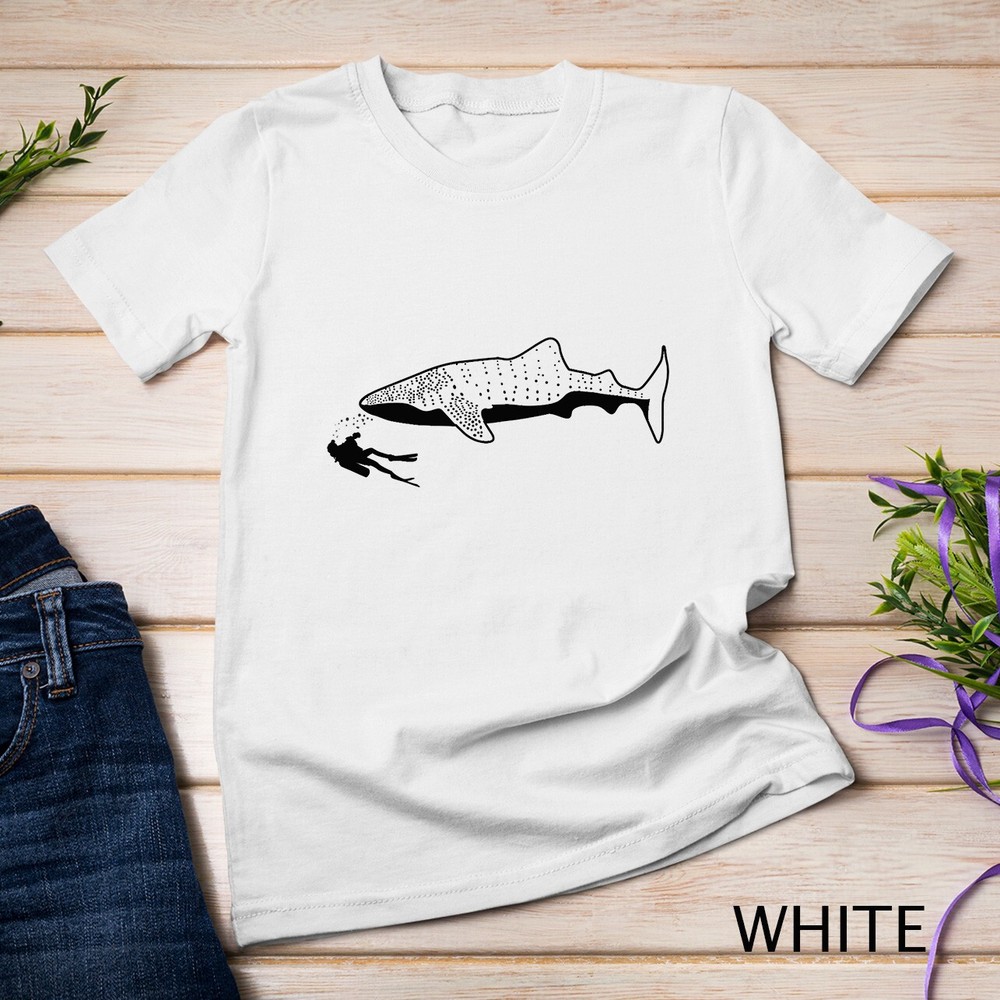 Scuba Diver Swimming With Whale Shark Unisex T-shirt