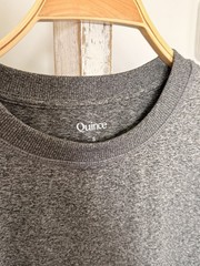 Quince Flowknit Ultra-Soft Performance Long Sleeve W/Pocket Tee Charcoal Small
