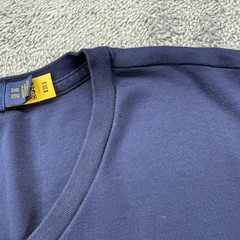 Polo Ralph Lauren Mens V Neck T Shirt Size 2XB Navy Blue Cotton