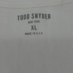 Todd Snyder Tank Top Mens XL White Ribbed Tank Top KN1270422 Pima Cotton Modal