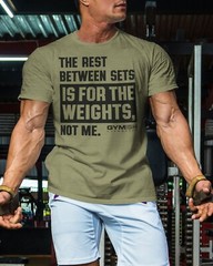 109. Rest Between Sets Funny Motivational Workout Gym T-Shirt for Men