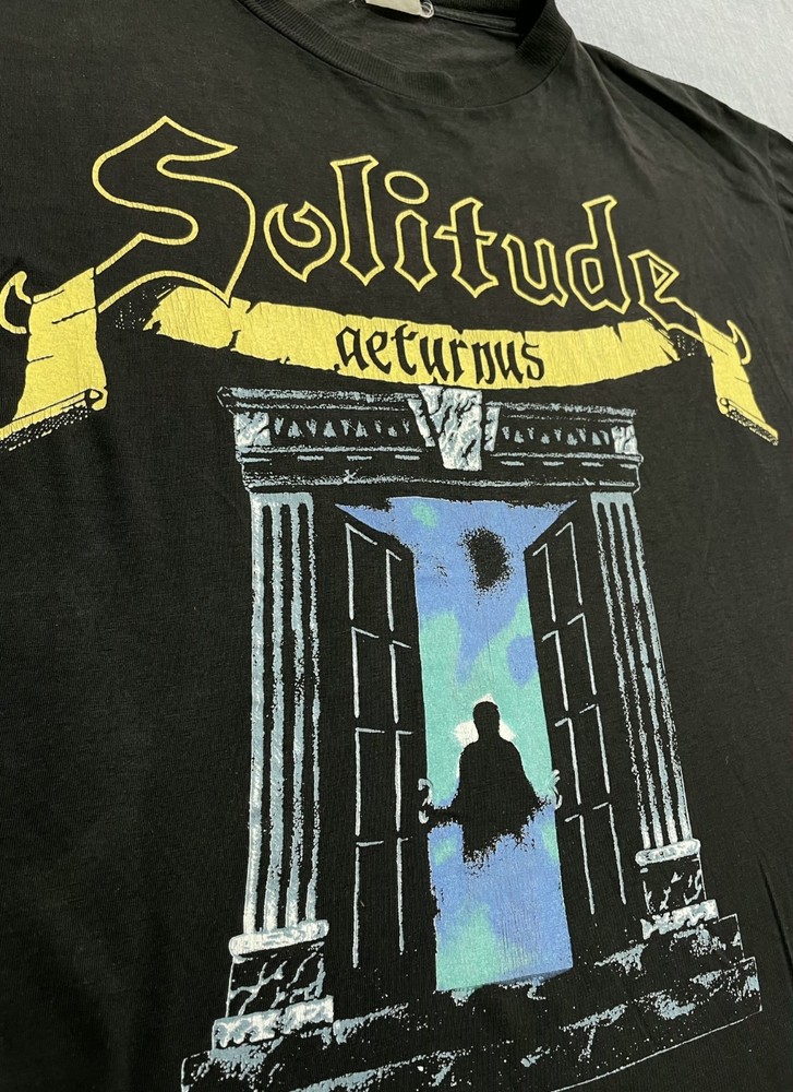 Vintage 1992 Solitude Aeturnus Beyond The Crimson Horizon Blue Grape T Shirt XL