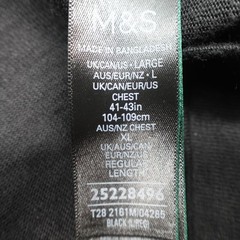 Marks & Spencer 100% Linen T-Shirt Black Size XL Men’s Short Sleeve M&S