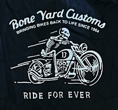 Dickies Bone Yard Customs Work Shirt 2XL Black Skeleton Biker Graphic