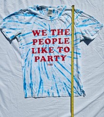 PINK S, Fourth Of JULY Cotton Crew Neck Short Sleeve Tie-Dye Graphic Tee
