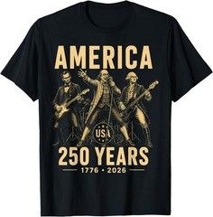Benjamin Franklin George Washington Abraham Lincoln America T-Shirt