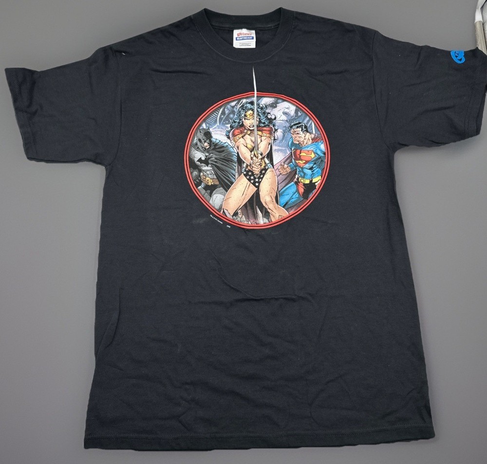 DC Universe Batman Wonder Woman Superman Hanes Adult Medium T-Shirt
