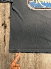 Rhude Lone Wolf Graphic Tee Shirt Unisex Faded Gray American Made Size XL
