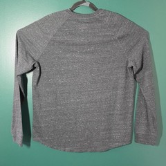 Goodfellow & Co Mens Henley Shirt Long Sleeve Gray Marled Raglan Standard Fit L